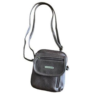 MultiSac Faux Leather Crossbody Micro/Mini Bag/Purse Everest Brown 136D